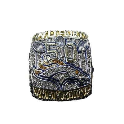 China CLASSIC 2015 NFL Denver Broncos zinc alloy rhinestone rugby Championship rings for sale