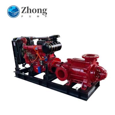 China Automotive industry agricultural irrigation horizontal centrifugal multistage diesel water pump for sale