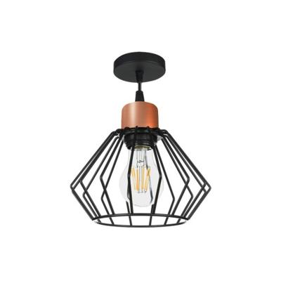 China European E27 pendant lighting fixture with black iron finish hanging lights for sale