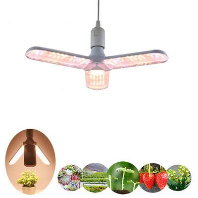 China Vintage Hydroponics 150W E27 Full Foldable Warm Light Spectrum Led Grow Light Clover Type For Foliage Plant Potted Plant Seeding for sale