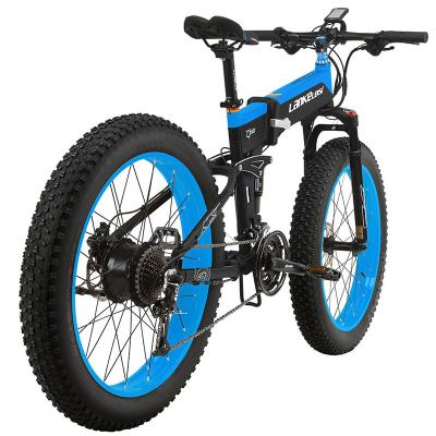 China Wholesale 27 Speed ​​26inch Fat Tire 750w Motor 48v 10ah Lithium Battery Electric Bike Ebike Standard Brushless Batteries Full Suspension for sale