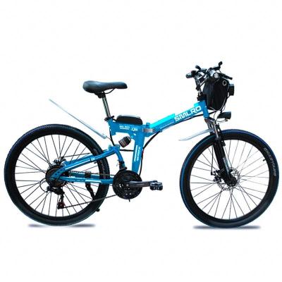 China Full Suspension Steel Frame 750w 48v Foldable Long Range E Bike Standard Cheap Mountain Electric Bicycle For Adults for sale