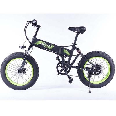 China Aluminum Alloy Wholesale 1000w Folding 20 Inch 4.0 Tire Ebike 48v14ah Lithium Battery Electric Mountain Bike for sale