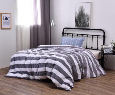 China 100% Cotton Jacquard Waffle New Style Yarn Dyed Striped Textured Bedding Sheets Set Duvet Cover Set for sale