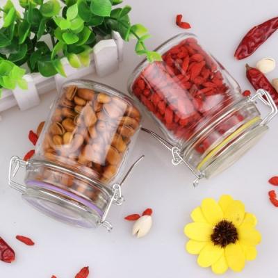 China Sustainable High Quality Various Sizes Glass Jam Jar With Clip for sale