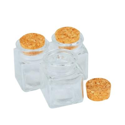 China Glass Wish Bottle Mini Size Glass Storage Jars Kind Of Freshness Preservation Cork Stopper Glass Bottles Small for sale