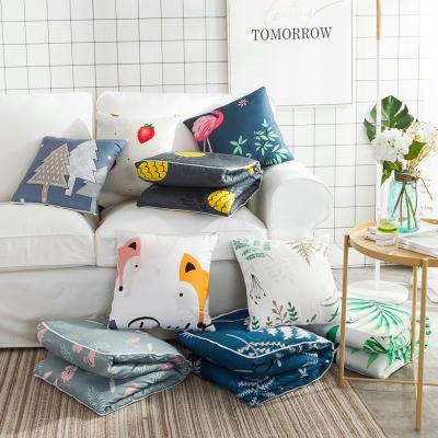 China Decovative Statistical Institute Printed Multifunctional Banket Sofa Pillow Cushion Blanket Pillow for sale