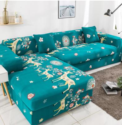 China Merry Christmas Sofa Cover Universal Stretch Elastic Breathable Comfort Sofa Cover Single-Seat Sofa Cover for sale