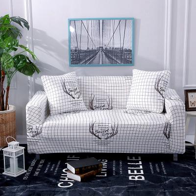 China Blue Breathable Elastic 4 Seat Sofa Cover Other Home Textile Sofa Cover Elastic Comfort Sofa Cover for sale