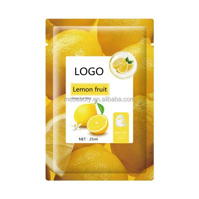 China Organic Moisturizer Lemon Fruit Moisturizing Mask Filler Face Mask Private Label For Skin Care for sale