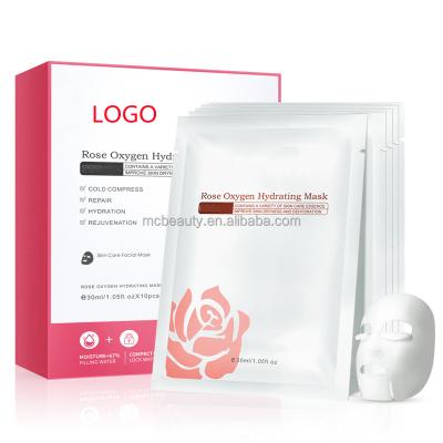 China Moisturizer Rose Oxygen Infusion Mask Hydrating and Rejuvenating Soft Skin Without Irritation Pregnant Woman Silk Mask for sale