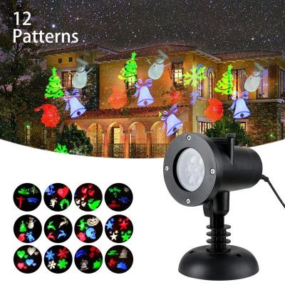 China Christmas Holiday Party Outdoor Indoor 12 Switchable Christmas Decoration Snowflakes Lens-Snowflakes Twinkle Star Christmas Light Projector for sale