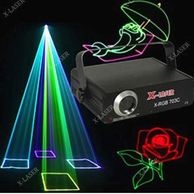 China Top LANDSCAPE Laser Light RGB With 128 Pcs Holographic Animations 3D Party Laser Light Projector for sale