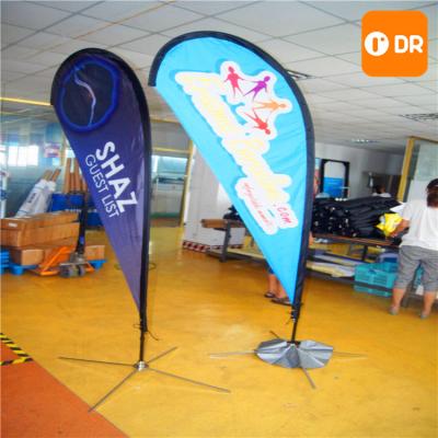 China Custom Printed Hanging Teardrop Banner Beach Flagpole Sale Open House Car Wash Swooper Feather Feather Flag Now With Spike Base for sale