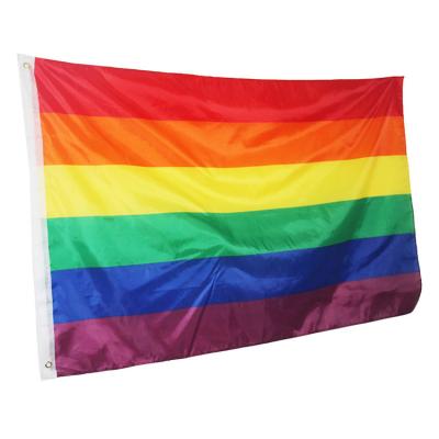 China Sports And Games Custom 3x5ft Rainbow 100%Polyester Gay Woman LGBT Pride Flag for sale