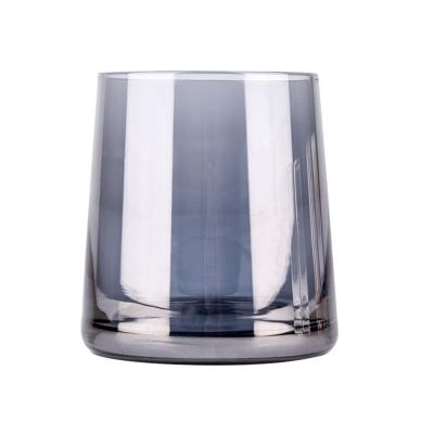 China Viable Popular Hot Colored Bar Crystal Glass Whiskey Glasses INS Wine Cup Amazon Ion Plating Glasses Whiskey Glass for sale