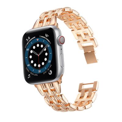 China Fashion Simple Woven Steel Strap New Apple Alloy Iwatch 6543se Stainless Steel Watch Metal Strap for sale