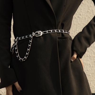 China Best Selling Retro FASHIONABLE Street Style Alloy Chain Belt Body Western Chain Belt Racket Waist Chain for sale