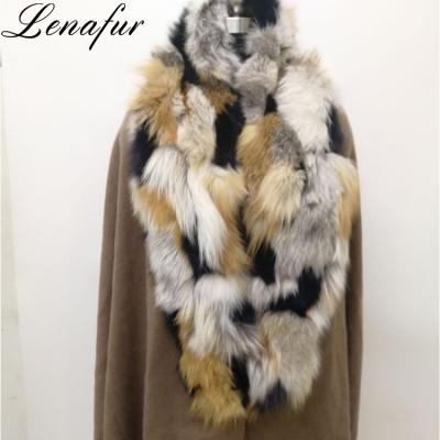 China Soft 7 Colors Long Fur Trim Winter Mongolian Fox Cashmere Scarf Shawls, Ponchos, Capes for sale