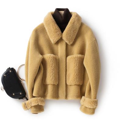 China Wool Fur 2020 Granular Lambhair Body Fur One Of The Short Women's Faux Cashmere Shearling Coat Women'S Anti-Shrink Coat New for sale