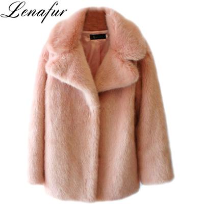 China Women's Sale Faux Fur Jacket Faux Fur Coats Warm Anti-Shrink Artificial Fox Fur Coat for sale