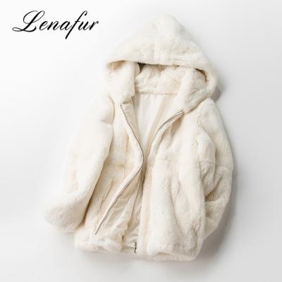 China Soft Hot Selling High Quality Rabbit Fur Ladies Love Coat for sale