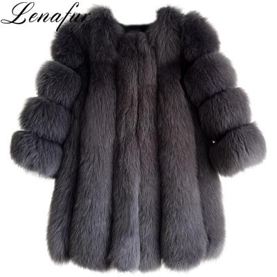 China 2018 HOT high quality women anti-shrink fashion real fox stylish fur coat for sale