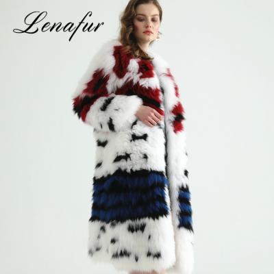 China Soft High Quality Fox Fur Coat Natural Fox Fur Coat for sale