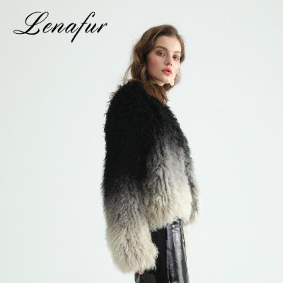 China Gently Jacket 2018 Newest Fashion Clothes Mongolian Lamb Fur Coat for sale