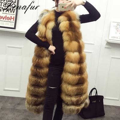 China Natural Fox Fur Vest Breathable Real Fox Fur Vest For Women Design Jackets Coat for sale