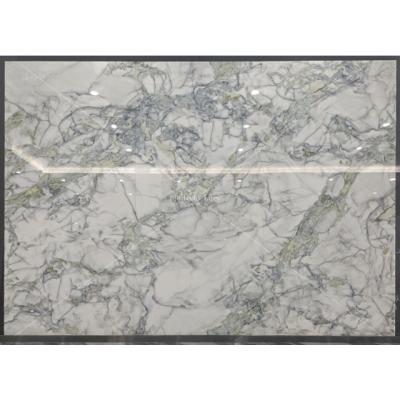 China 6mm Large Size Modern Villa Luxury White Marble Flooring Tiles Porcelain for sale