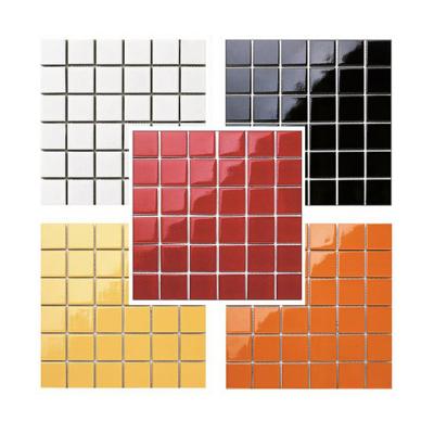 China Southeast Asia Cheapest Price Porcelain Square Mosaic Pool Colorful Tile for sale