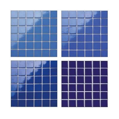 China Southeast Asia Lowest Price Blue Mix Pool Border Mosaic Tiles for sale