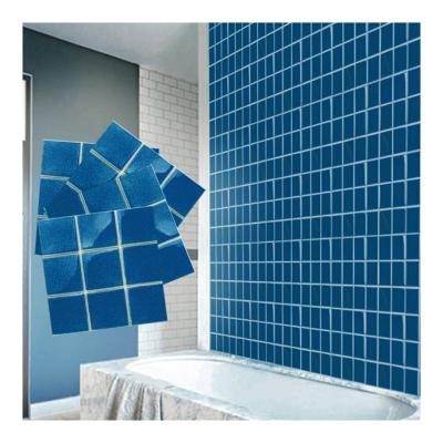 China Modern Hot Sale Decorative Blue Ceramic Mosaic Tiles For Swimmimg Swimming Pool for sale