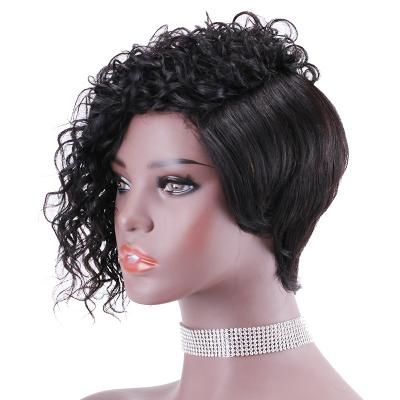 China 2020 Wholesale Hot Selling Short Hair Soft Hair Wigs Light Weight 100% Machine Made Wigs for sale