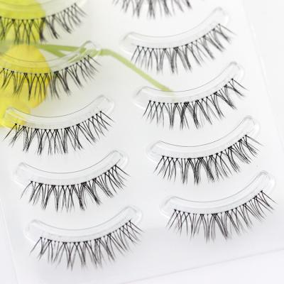 China Wholesale Price Natural High Quality 3D Invisible Premium Long Silk Eyelashes Strip for sale