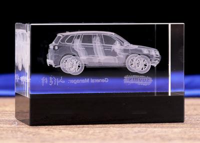 China Original Design Crystal Decoration Crafts With 3D Laser Engraving Car Model for sale