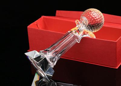 China Fast- Pin-Golf-Trophäen-Schale mit dem Kristallgolfball-kundenspezifischen Logo angenommen zu verkaufen