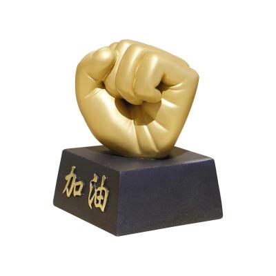 China Gouden Vuist 9cm van de Bokswedstrijdtoekenning de decoratie van het de Kopbureau van de Harstrofee Te koop