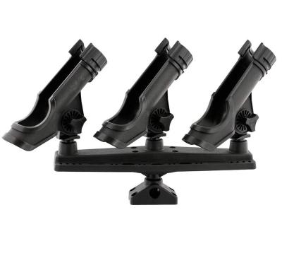 China Wholesale Plastic Triple Rod Holder Board Only (No Rod Holders) Includes Bracket and Post Mount for Fishing for sale