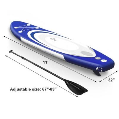 China 11' Unisex Inflatable Stand Up Paddle Board Surfboard SUP With Adjustable Bag Paddle Fin for sale