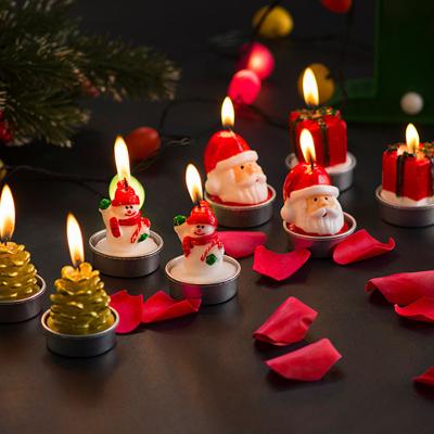 China Factory Wholesale Low Price Birthdays Santa Christmas Candle Set High Quality For Christmas Decoration for sale