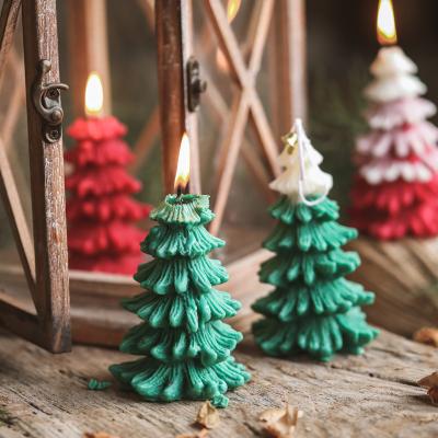 China Birthdays Christmas Tree Candle Scene Decoration Christmas Atmosphere Scented Soy Candle for sale