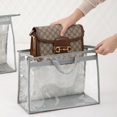 China Waterproof and Dustproof Storage Handbag Storage Organizer Transparent Dust Cover Bag Purse Bags Wholesale for sale