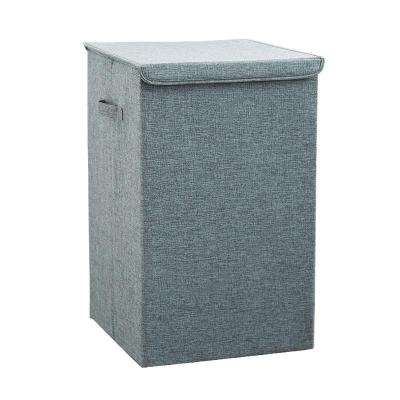 China Washable Dirty Folding Waterproof Cotton Laundry Hamper Clothes Storage Bag And Canvas Storage Box for sale