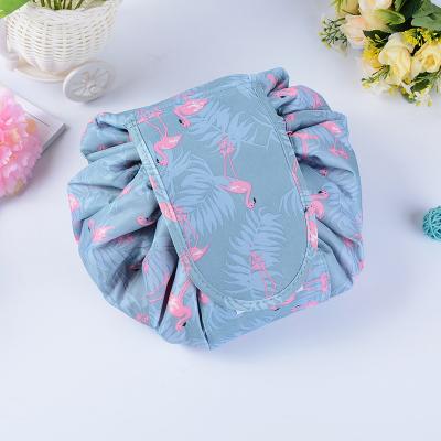 China Logo Cosmetic Storage Bag Travel Portable Custom Cosmetic Bag Large Capacity Drawstring Pouch for sale