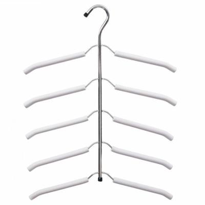 China Hot Selling Multilayer 5 In One Transformer Hanger Magic Metal Non Slip Space Saving Hangers for sale