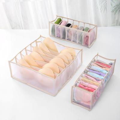 China 2021 Hot Selling Amazon Folding Drawer Divider Set For Underwear Jars Closet Storage Organizer Box 3PCS/Set for sale