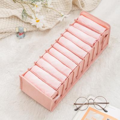 China Folding Slings Underwear Bra Storage Box Buckles Bra Drawer Divider Closet Organizer for sale