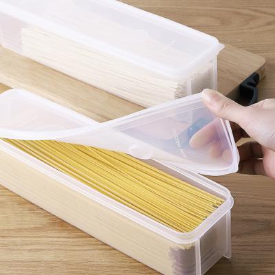 China Freshness New PP Storage Rectangle Food Storage Spaghetti Noodle Container Box With Lid for sale